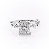 2.08 CT Princess Cut Solitaire Twig Style Moissanite Engagement Ring 10